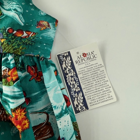 NWT Aloha Republic Made in Hawaii U.S.A Ocean Animal Dress size 3T - Picture 5 of 8
